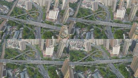 浙江杭州城市交通高架桥高清在线视频素材下载