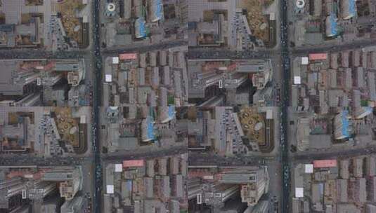 青海西宁市交通巷城市街道建筑俯拍全景高清在线视频素材下载