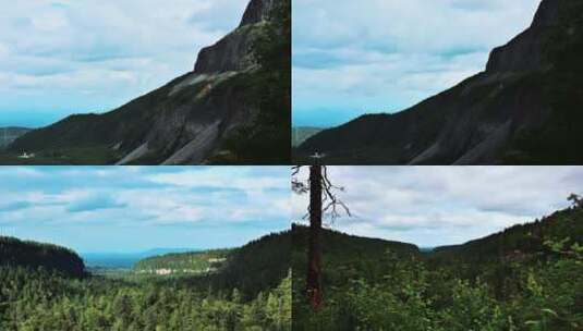 长白山火山地貌山坳延时高清在线视频素材下载