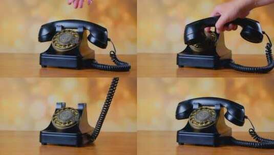 老式古董电话机高清在线视频素材下载
