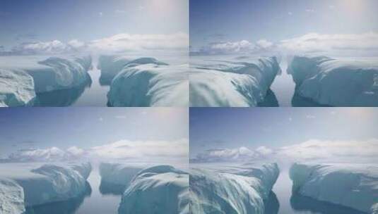 航拍冰川冰河高清在线视频素材下载