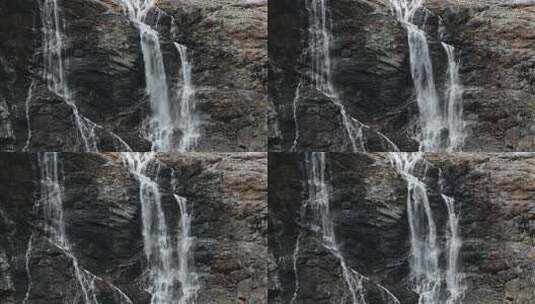 山间瀑布的特写高清在线视频素材下载