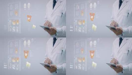 牙科医生点击平板全系投影高清在线视频素材下载