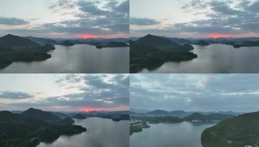 临安区青山湖水库青山湖国家森林公园高清在线视频素材下载