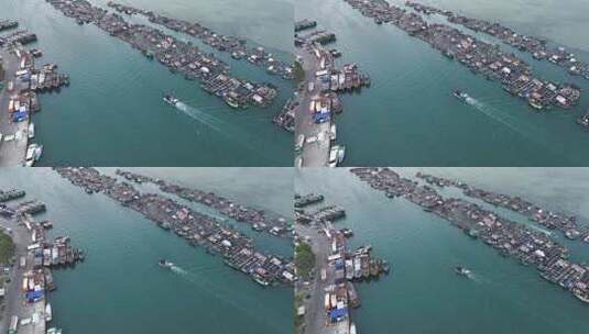 海南陵水疍家渔排高清在线视频素材下载