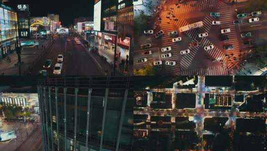 4K西湖航拍城市夜景风景高清在线视频素材下载