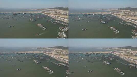 原创 福建漳州六鳌半岛渔港航拍风光高清在线视频素材下载