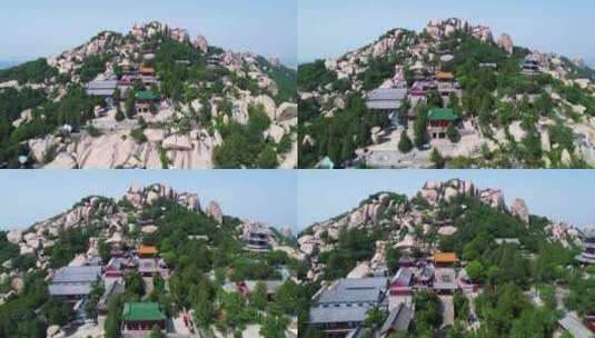 邹城峄山风景区-4k航拍高清在线视频素材下载