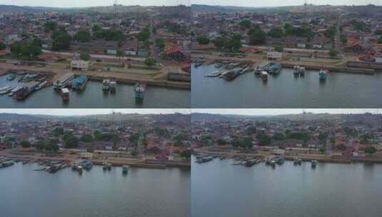 空中拉回拍摄的阿尔塔米拉，巴西沿新谷河。高清在线视频素材下载
