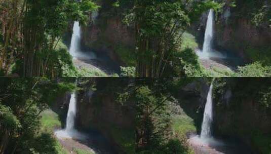 深山瀑布云南屏边滴水瀑布高清在线视频素材下载