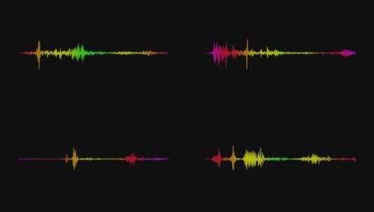 带通道 彩色 音乐波形 韵律节奏 跳动高清在线视频素材下载