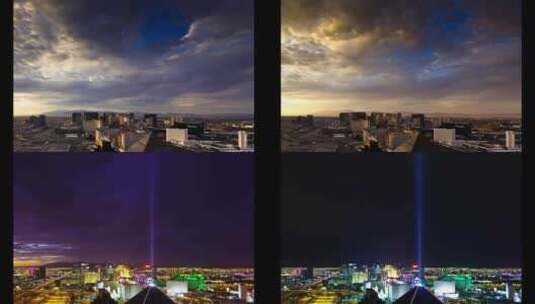 城市傍晚天空高清在线视频素材下载