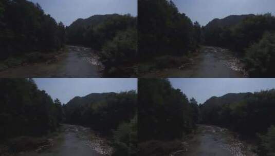 浙江温州泰顺县乌岩岭溪流航拍高清在线视频素材下载