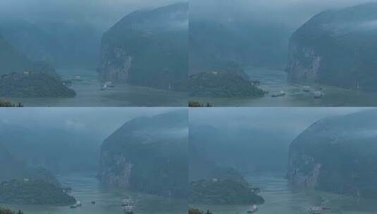 8K长江三峡起点瞿塘峡航运风光延时高清在线视频素材下载