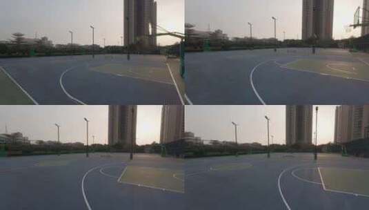小区篮球场高清在线视频素材下载