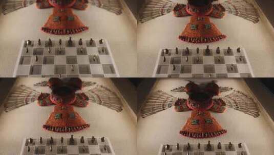 清代蒙古族铜象棋高清在线视频素材下载