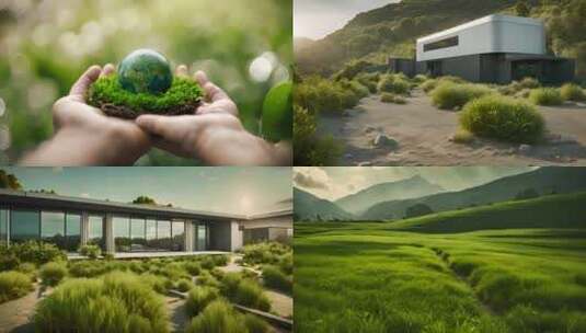 绿色星球绿色星球地球环保绿色植物航拍高清在线视频素材下载