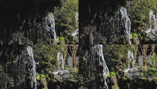 中式庭院假山景观高清在线视频素材下载
