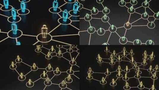 社区用户群集成概念高清在线视频素材下载