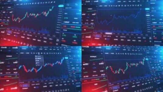 股票市场，交易图表，投资，金融高清在线视频素材下载