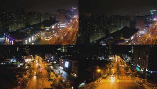 杭州钱塘新区夜晚夜景车流视频素材高清在线视频素材下载