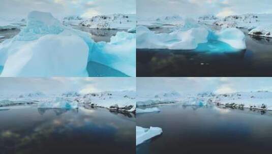 南极洲冰川融化全球气候变暖高清在线视频素材下载