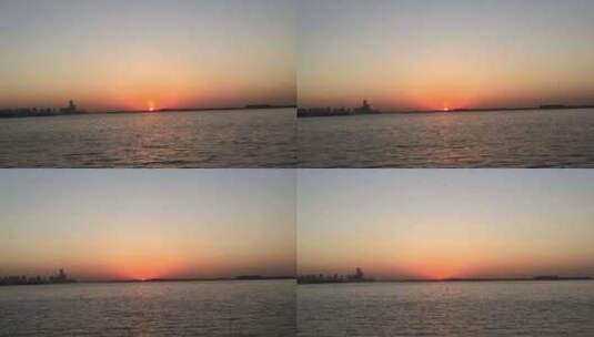 海上日落过程高清在线视频素材下载