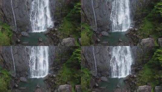 庐山秀峰瀑布夏季水量充沛高清在线视频素材下载