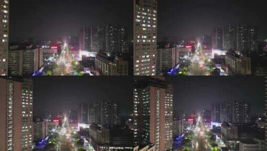 航拍广东湛江夜景湛江风光高清在线视频素材下载