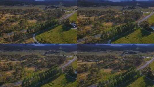 空中拍摄的Crackenback Alp高清在线视频素材下载