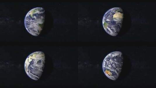 远景地球自转太空俯瞰高清在线视频素材下载