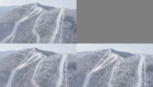 航拍黑龙江亚布力滑雪场冬季风光风景高清在线视频素材下载