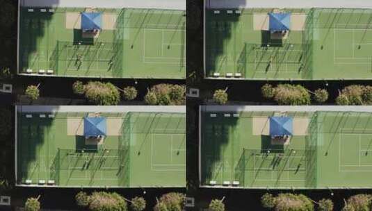 网球比赛的无人机射击高清在线视频素材下载
