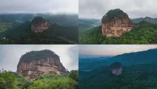 甘肃天水麦积山石窟宣传片延时素材合集高清在线视频素材下载