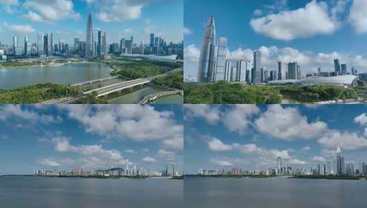 深圳城市风光航拍全景高清在线视频素材下载