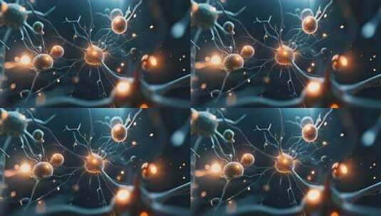 神经元细胞3D渲染画面高清在线视频素材下载