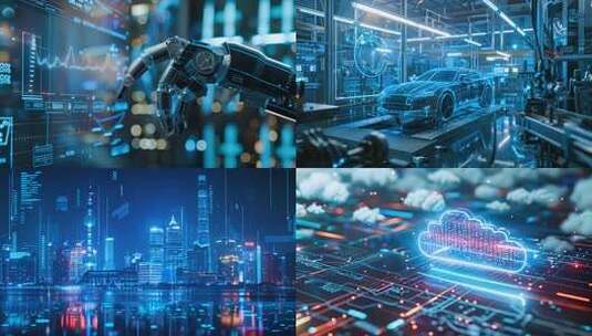 数字中国合集 5G云计算科技 新质生产力高清在线视频素材下载