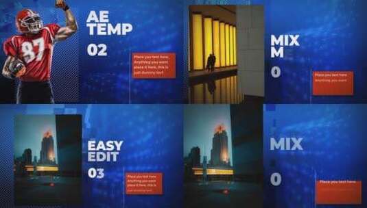 现代高级化标题字幕条图像过渡片场AE模板高清AE视频素材下载