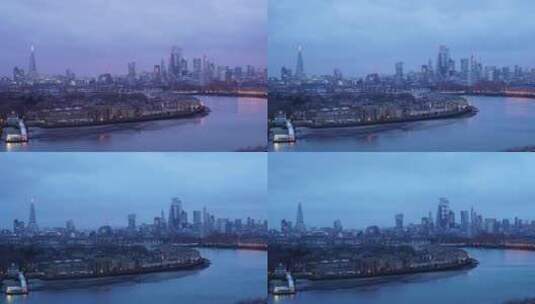 夜转日城市景观延时镜头高清在线视频素材下载