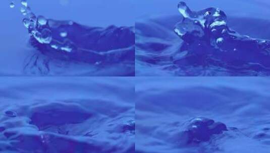 4K慢镜头水滴低落清澈流水高清在线视频素材下载