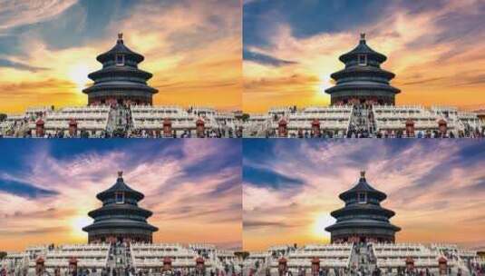 北京天坛延时摄影高清在线视频素材下载