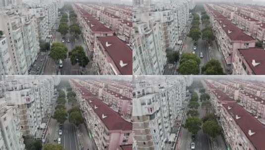 上海闵行区梅龙镇疫情封闭，空无一人的街道高清在线视频素材下载