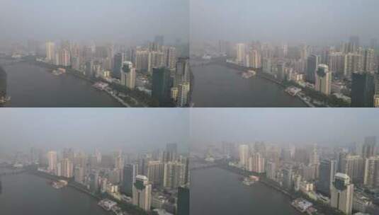 晨雾中的广州高清在线视频素材下载