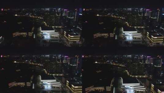 航拍贵阳城市灯光夜景高清在线视频素材下载
