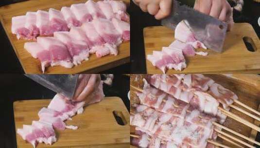 肉串制作高清在线视频素材下载