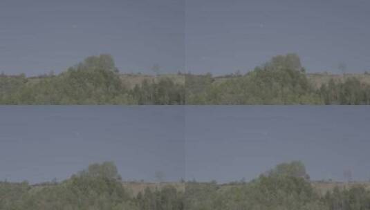 高原山地草原树木户外月亮旷野高清在线视频素材下载