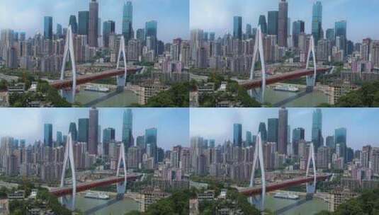 重庆渝中半岛千厮门大桥高清在线视频素材下载