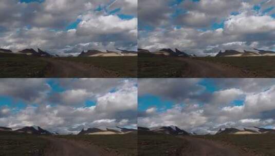 高原青藏线唐古拉山无人区越野小道高清在线视频素材下载