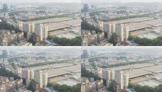 航拍深圳龙华区观澜城市空间高清在线视频素材下载