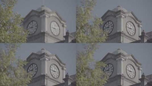 【空镜】4K北京前门建筑-西式钟楼-log原片高清在线视频素材下载
